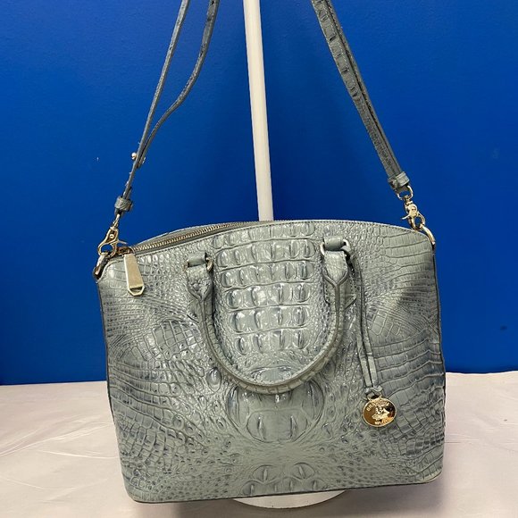 Brahmin Duxbury "Sea Glass/Light Green" Leather Ombre Melbourne Satchel - Picture 1 of 9